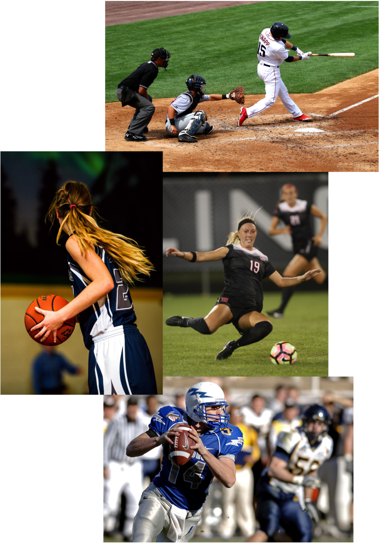 Sports Teams collage for webpage